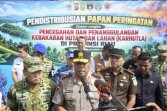 Polda Riau Pasang 260 Plang di Lokasi Bekas Karhutla