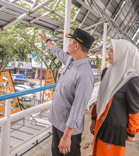 Wako Agung Berniat Ubah JPO Sudirman Jadi Salah Satu 'Ikonik' Pekanbaru