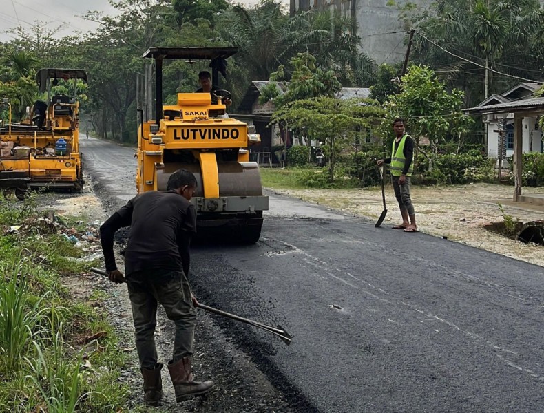 Pemko Pekanbaru Realsiasikan Perbaikian Jalan Teluk Leok Rumbai