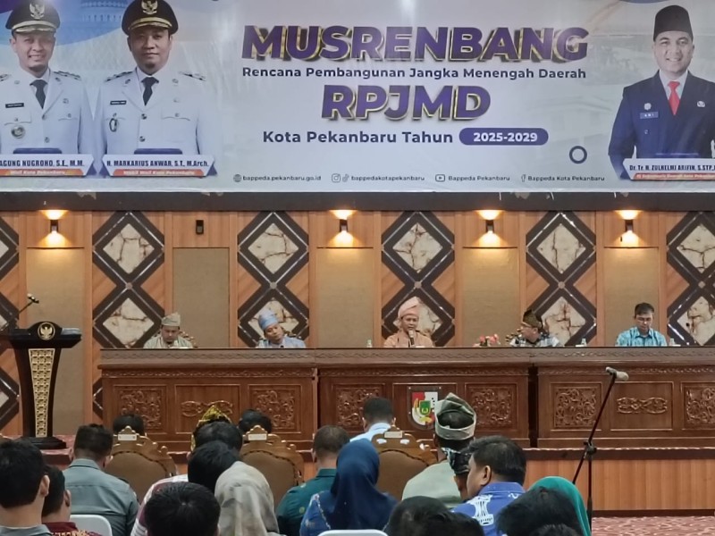 Pemko Pekanbaru Prioritaskan Infrastruktur Hingga Pendidikan di RPJMD 2025-2029