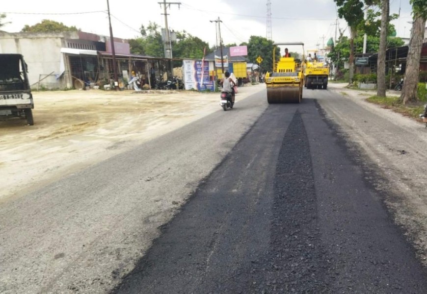 BPJN Riau Mulai Lakukan Perbaikan Jalan Nasional Pekanbaru Teluk Kuantan