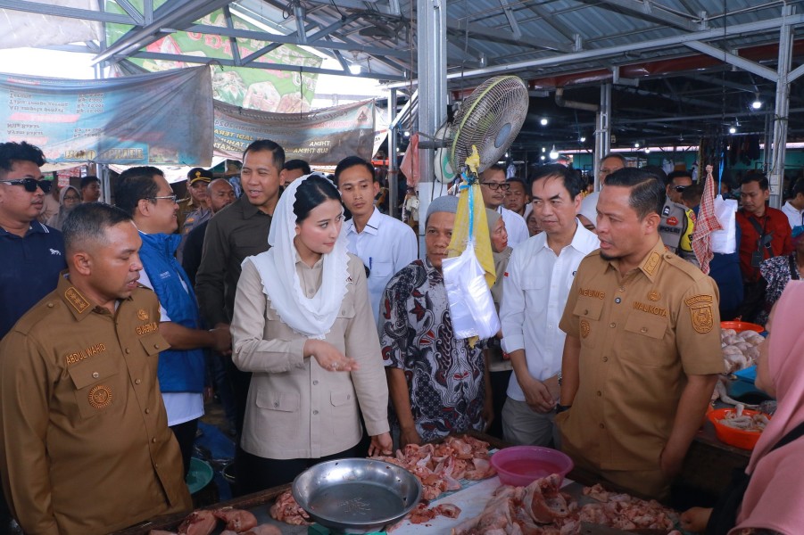 Wako Pekanbaru Dampingi Wamendag RI Tinjau Pasar Cik Puan