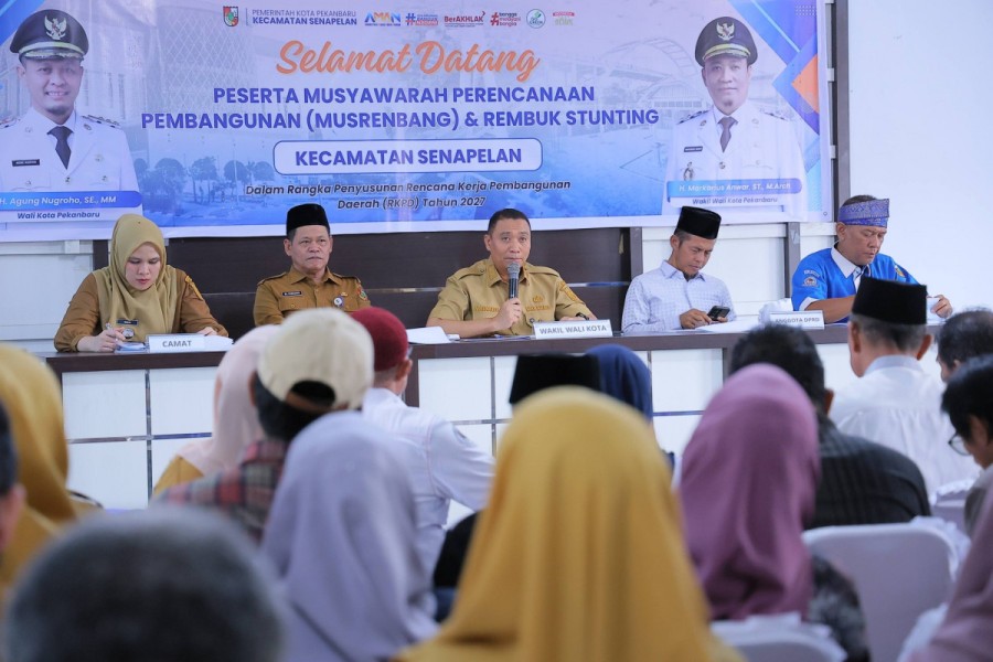 Serap Aspirasi Masyarakat,Wakil Walikota Pekanbaru Hadiri Musrenbang Kecamatan Senapelan