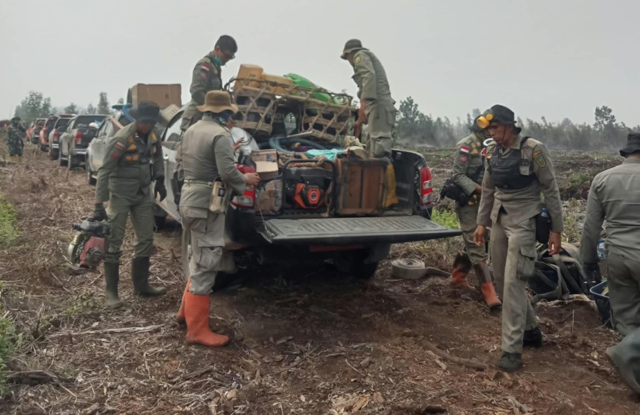Tuntas  Atasi Karhutla,50 Personel Satpol PP Riau Kembali ke Pekanbaru