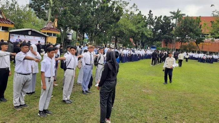 Ratusan Pelajar di Pekanbaru Ikuti Diklat Paskibra dan Paskibra Muda