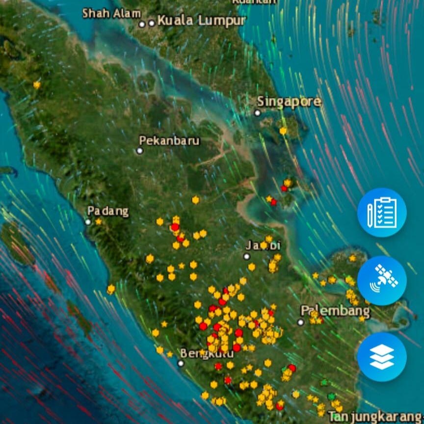 Angin Dari Selatan Sebabkan Kabut Asap di Siak Kembali Pekat di Siak