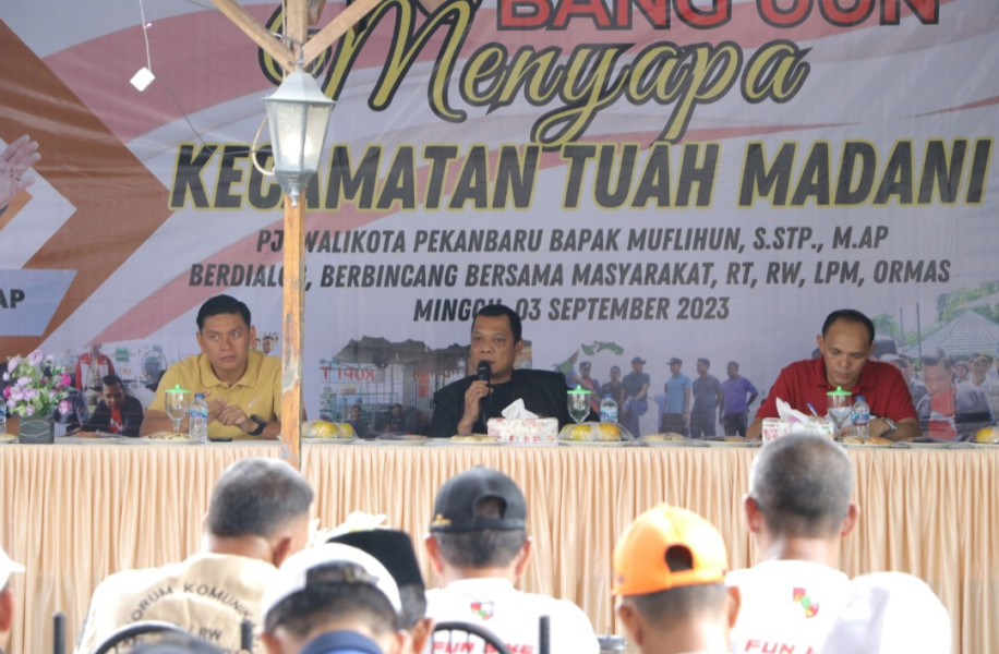 Sapa Warga Tuah Madani, Pj Walikota Pekanbaru Sosialisasikan Berbagai Program Pemko