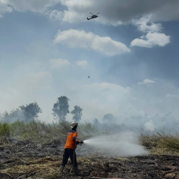 Pantau Hotspot di Riau, Forkopimda Langsung Gelar Patroli Udara Karhutla