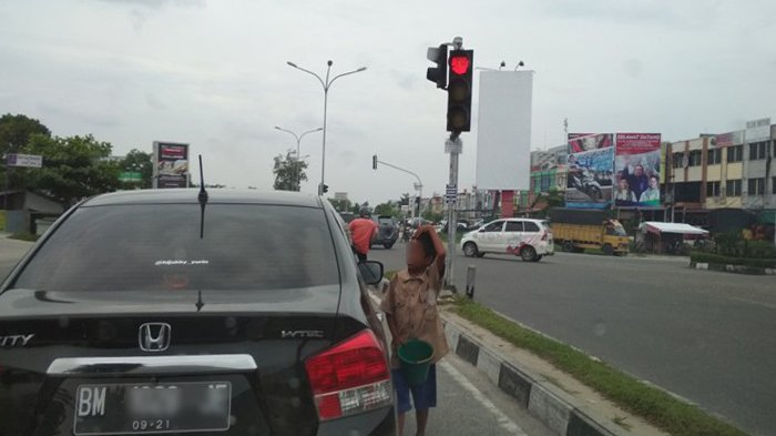 Sebagian  Gepeng Yang Mangkal di Jalan Diponegoro Berasal  Dari Kecamatan Sail