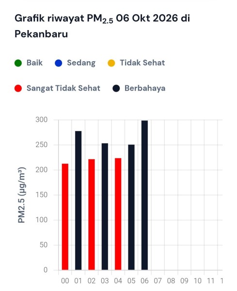Kualitas Udara Pekanbaru Masuk Kategori Berbahaya