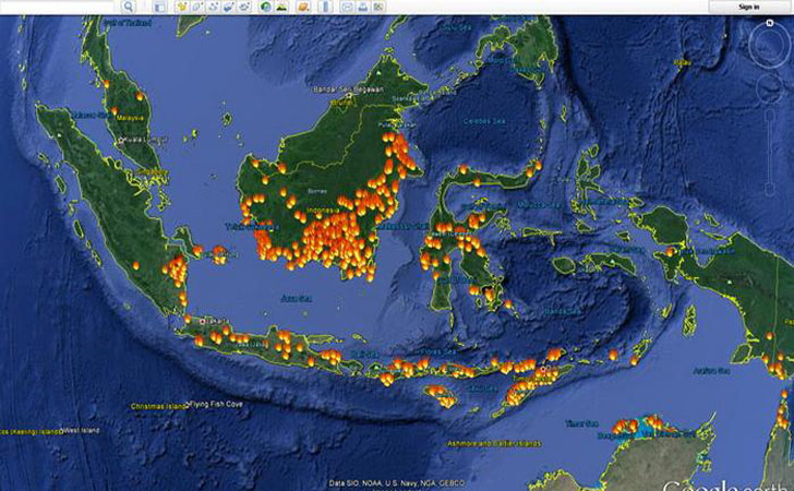 4.127 Titik Panas Terdeteksi di Sumatera