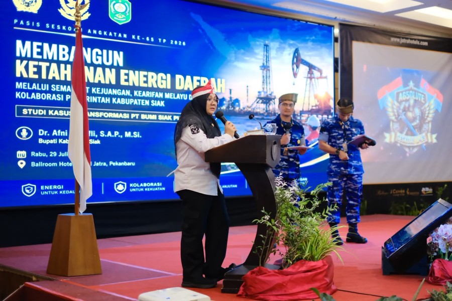 Di Hadapan Perwira TNI, Bupati Afni: Menjaga Siak, Menjaga Ketahanan Energi Nasional