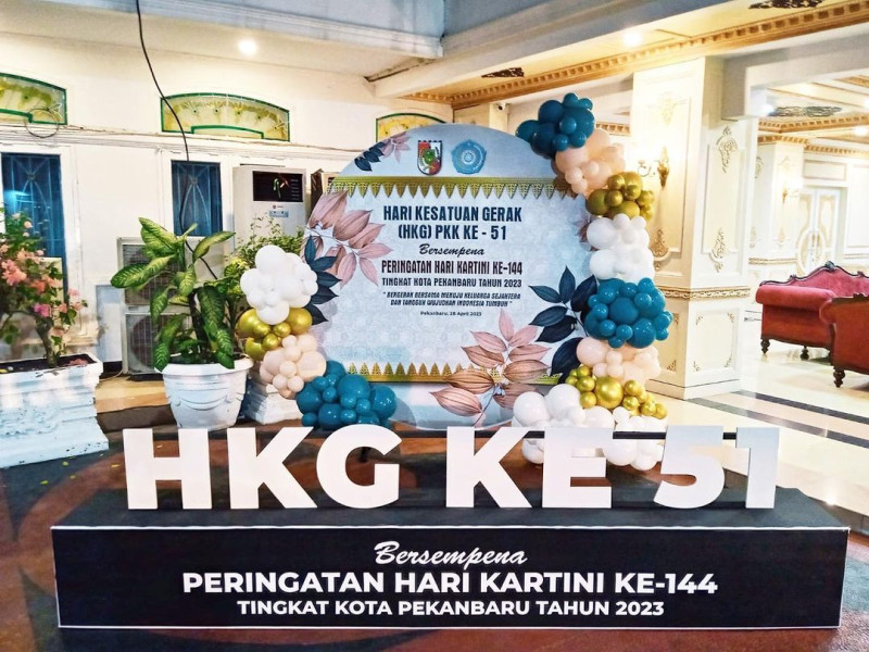Bergerak Bersama Menuju Keluarga Sejahtera,Camat Bukit Raya Hadiri HKG PKK ke 51