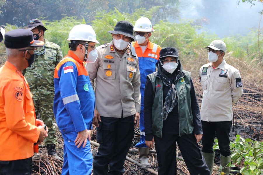 Bupati Siak Aktif Mengawal Karhutla Meski Sedang Pendidikan KPPD Lemhannas