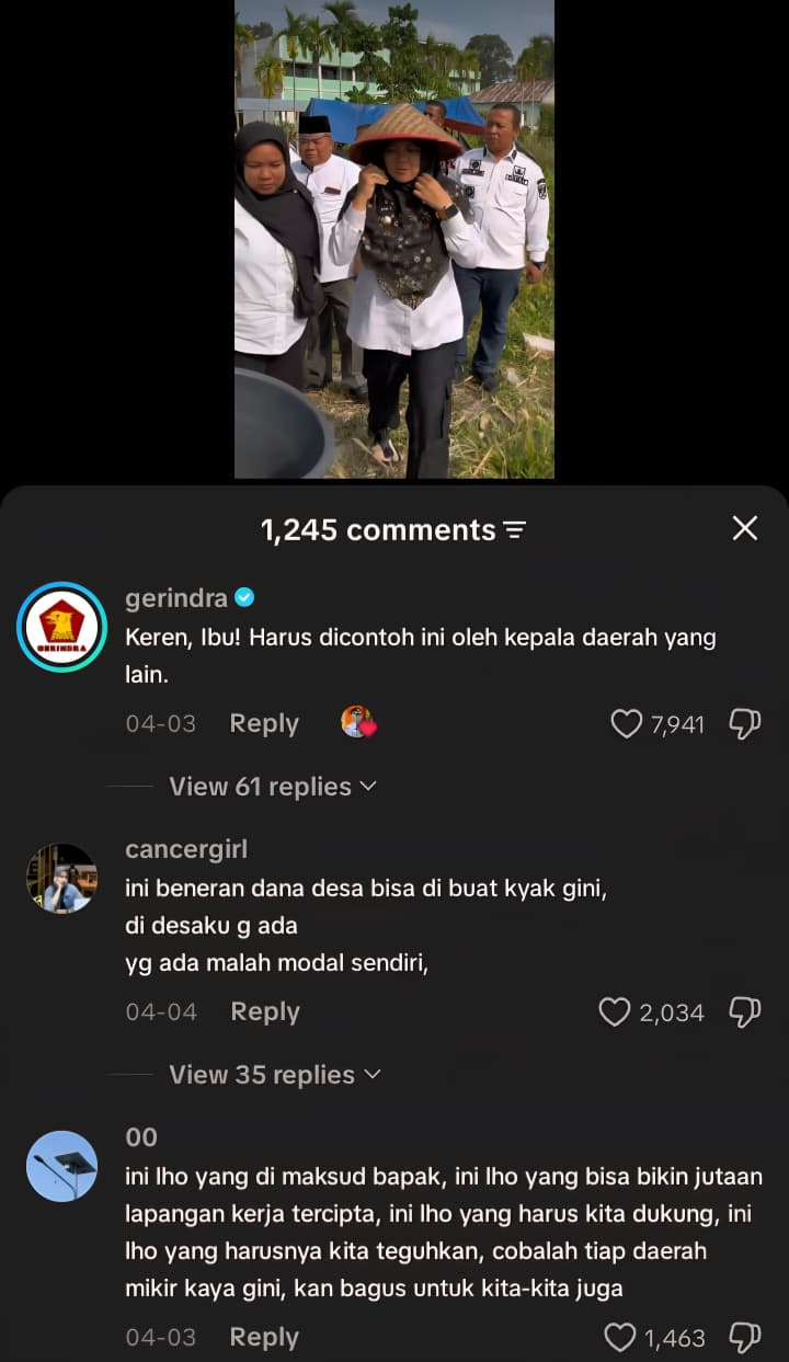 Gerindra Puji Bupati Siak, Minta Kepala Daerah lain Meniru