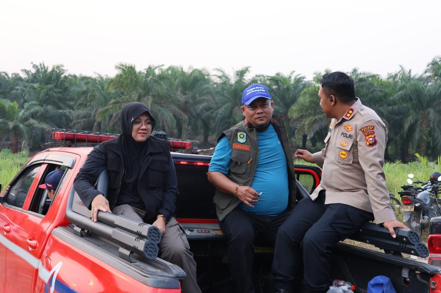 Bupati Siak Pastikan Karhutla Dayun Padam, Pendinginan Terus Dilakukan