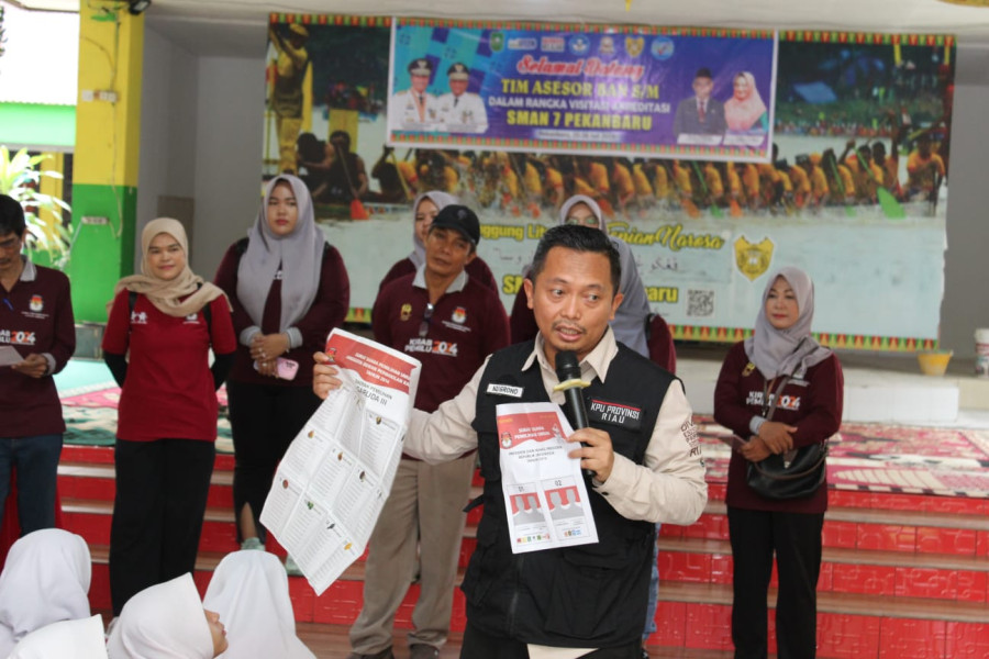 KPU Riau Gencarkan Sosialisasi Pemilu 2024 ke Pemilih Pemula