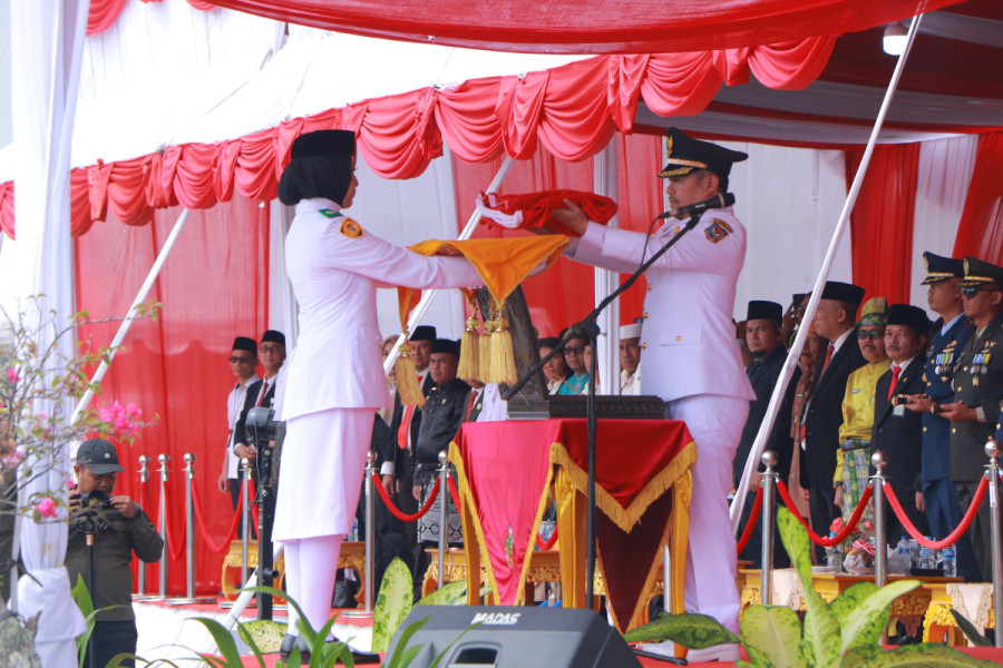 Duplikat Bendera Pusaka Merah Putih Berkibar Sempurna, Pj Wali Kota Risnandar Bersyukur