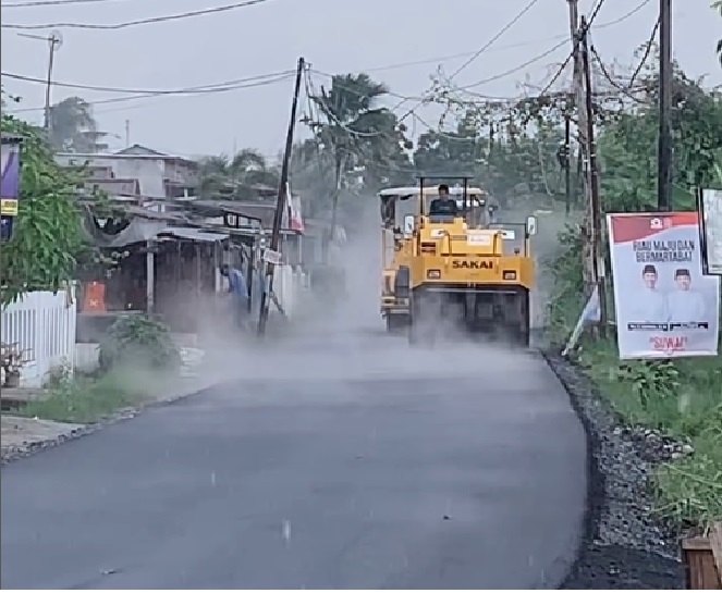 Perbaikan Jalan Neraca Sudah Masuk Tahap Pengaspalan