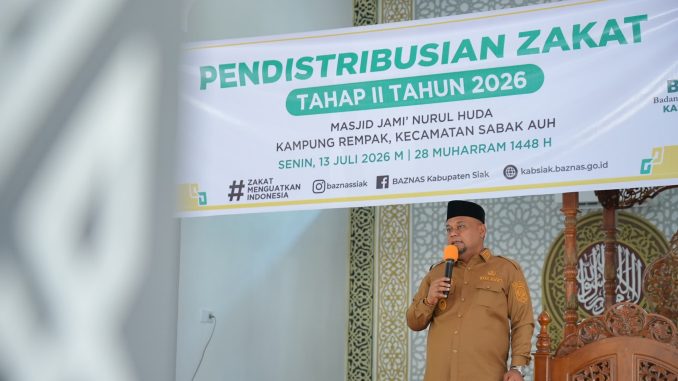 Wabup Syamsurizal Serahkan Zakat Konsumtif, Dorong Mustahik Menjadi Muzaki