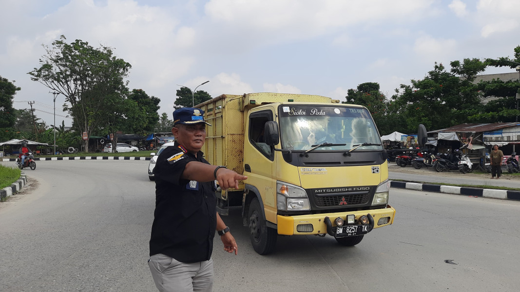 Dishub Pekanbaru Kembali Gelar Razia Kendaraan Tonase Berat Masuk Kota