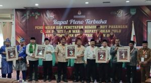 Lima Pasangan Calon Bupati Rokan Hulu Sudah Punya Nomor Urut