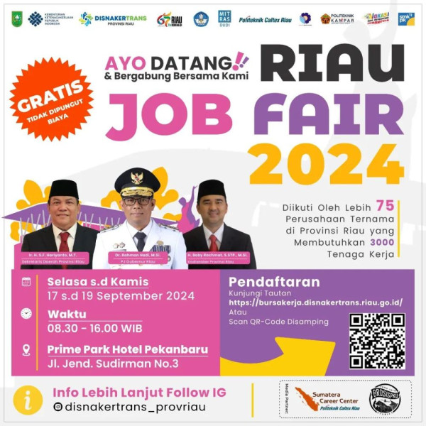 Ada 3.000 Lowongan Kerja di Riau Job Fair 2024