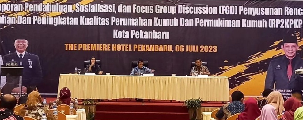 Dinas Perkim Pekanbaru Gelar FGD Susun Rencana Mitigasi RP2KPKPK