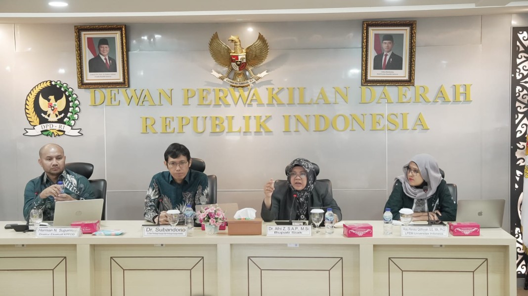 Bupati Siak Suarakan Ketidakadilan Fiskal Bagi Daerah Penghasil di DPD RI