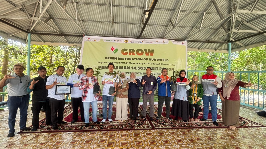 PT BSP Bersama SKK Migas Sumbagut Tanam Pohon di Dayun, Dorong Ekowisata dan Lingkungan Hijau
