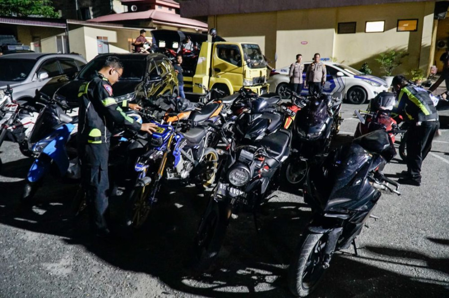 Terlibat Balap Liar dan Gunakan Knalpot Brong, Polresta Amankan 47 Motor Gunakan Knalpot Brong