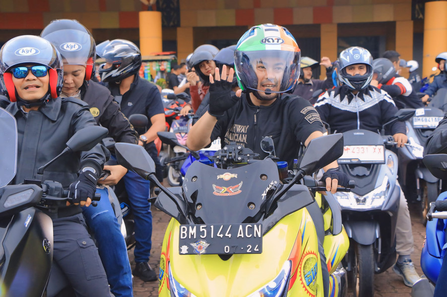 Tutup Rangkaian HUT Pekanbaru, Pj Wako Lepas Ribuan Bikers di Event Sunmori 2024