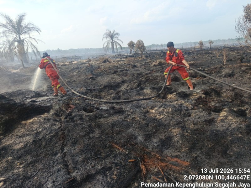 Manggala Agni Padamkan 2 Hektare Karhutla di Kubu Rohil