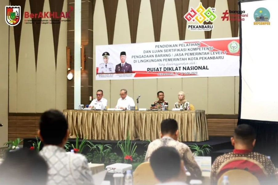 Hadirkan Narasumber Dari LKPP, 35 ASN Pemko Pekanbaru Ikuti  Pelatihan dan Ujian Sertifikasi Kompetensi Level 1