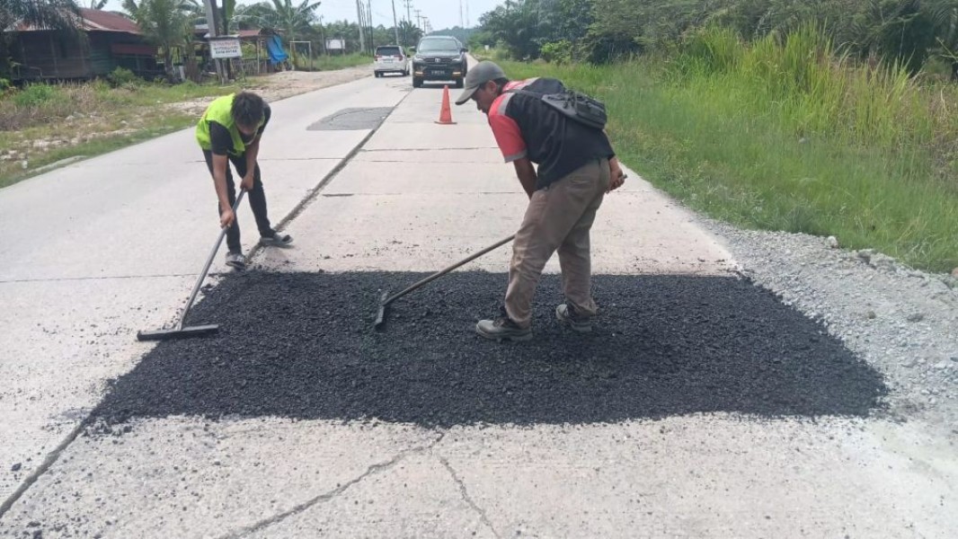 Hadapi Libur Nataru, BPJN Riau Gesa Perbaikan Ruas Jalan Lintas