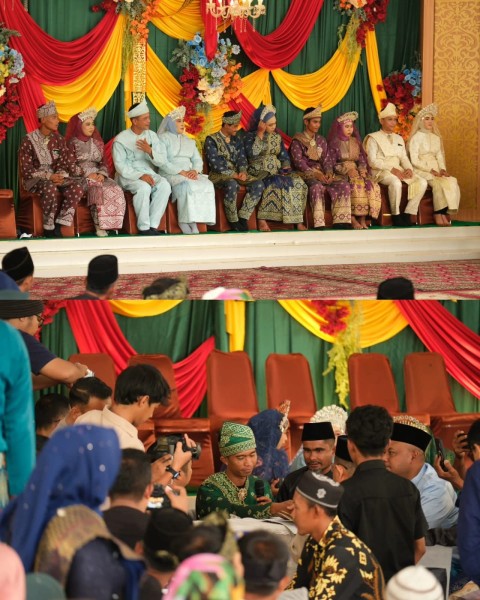 Perdana, Nikah dan Sunat Massal Digelar di Rumah Dinas Bupati Siak